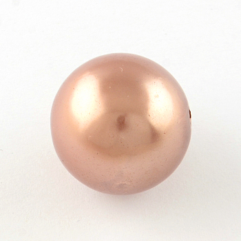 Round ABS Plastic Imitation Pearl Beads, Dark Salmon, 20mm, Hole: 2mm, about 120pcs/500g