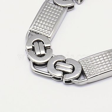 Men's Boys Byzantine Chain Necklaces Fashionable 201 Stainless Steel Necklaces(NJEW-I010-09)-2