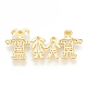 Brass Micro Pave Cubic Zirconia Links(ZIRC-Q015-006G)-2