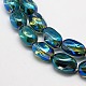 Full Rainbow Plated Crystal Glass Oval Beads(X-EGLA-F026-A06)-1