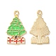 Christmas Alloy Enamel Pendants(X-ENAM-D047-17G-07)-1