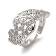 Infinity Clear Cubic Zirconia Wide Open Cuff Ring(RJEW-L123-001P)-1