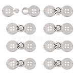 Zinc Alloy Snap Lock Clasps, for Hanfu Cheongsam Clothing Accessories, Platinum, 16x39x3mm, Inner Diameter: 2mm(FIND-WH0149-96P)