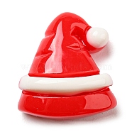Christmas Opaque Resin Cabochons, Cartoon Cabochons, Hat, 15x13x7mm(RESI-K027-21B)