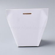 Paper Bags, Gift Bags, Wedding Bags, Rectangle without Ribbon, White, 20.5x11.9x0.06cm(CARB-H027-01B)