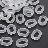 Transparent Acrylic Linking Rings, Quick Link Connectors, Frosted, Oval, White, 19.5x15x5mm, Inner Diameter: 6x11
mm(MACR-S373-19B-D09)