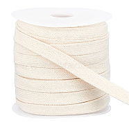 25M Flat Cotton Hollow Cord, Shoeslace Making, Clothes Accessories, with Plastic Spool, PapayaWhip, 12~15x2mm, about 27.34 Yards(25m)/pc(OCOR-BC0006-32C)