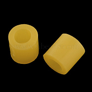 PE DIY Melty Beads Fuse Beads Refills, Tube, Goldenrod, 8.5~9x9~9.5mm(X-DIY-R013-10mm-A08)