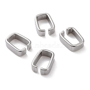 304 Stainless Steel Quick Link Connectors, Rectangle, Stainless Steel Color, 9x7x3mm, Inner Diameter: 7x5mm(STAS-G243-21P)