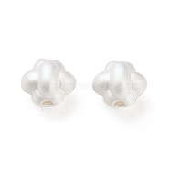 Matte Alloy Beads, Flower, Matte Silver Color, 8x7x7.5mm, Hole: 1.5mm(PALLOY-R145-11MS)