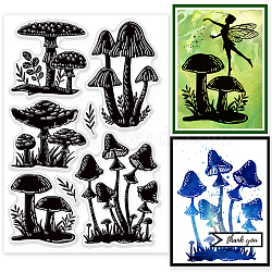 Custom PVC Plastic Clear Stamps, for DIY Scrapbooking, Photo Album Decorative, Cards Making, Mushroom, 160x110x3mm(DIY-WH0448-0263)