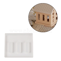 Silicone Mold, Epoxy Resin Craft Making, Candle Holder, White, Rectangle, 103x119x9.5mm(SIMO-S004-01C)