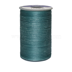 Waxed Polyester Cord, 9-Ply, Teal, 0.65mm, about 21.87 yards(20m)/roll(YC-E006-0.65mm-A17)