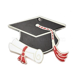 Teachers' Day Double-sided Printed Acrylic Pendants, Doctoral Cap, Hat, 30x36x2mm, Hole: 1.8mm(OACR-R265-01B)