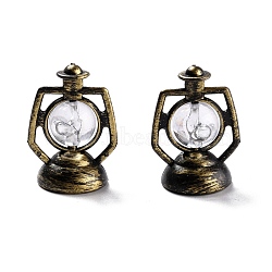 Creative Mini Resin Oil Lamp, for Dollhouse Accessories Pretending Prop Decorations, Pale Goldenrod, 20x26x35~35.5mm, 2pcs/set(DJEW-F014-02A)