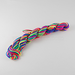 Nylon Thread, Nylon Jewelry Cord for Custom Woven Bracelets Making, Colorful, 2mm, about 13.12 yards(12m)/bundle, 10bundles/bag, about 131.23 yards(120m)/bag(NWIR-R002-2mm-9)