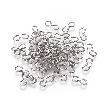 304 Stainless Steel Quick Link Connectors, Chain Findings, Number 3 Shaped Clasps, Stainless Steel Color, 10x4.5x1mm