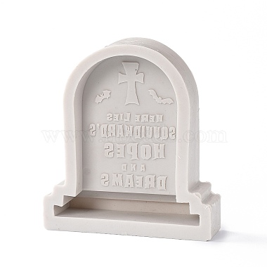 Silicone Halloween Tombstone Candle Molds(DIY-A040-05A)-2