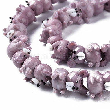 Opaque Handmade Bumpy Lampwork Beads Strands(LAMP-T007-19-A01)-3