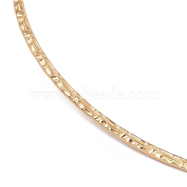 Vacuum Plating 304 Stainless Steel Hammered Wire Necklace Making(STAS-B036-06G)-3