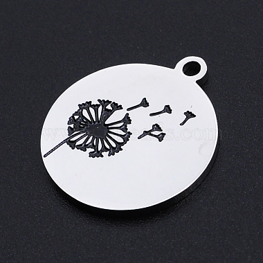 Non-Tarnish 201 Stainless Steel Etched Pendants(STAS-N090-JN798)-2