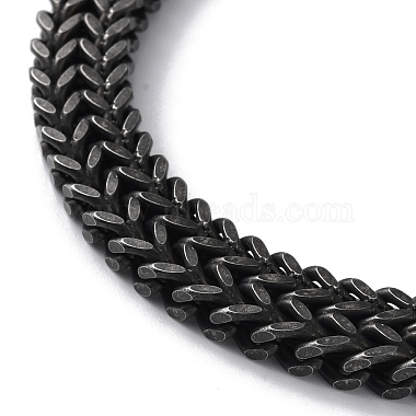 Ion Plating(IP) 304 Stainless Steel Wheat Chain Necklaces(NJEW-P288-09AS)-3