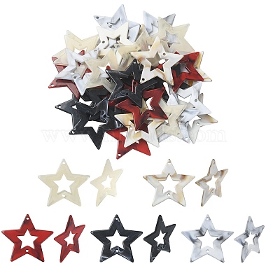 Mixed Color Star Acrylic Links