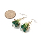 Glass Braided Beaded Christmas Tree Dangle Earrings(EJEW-JE05151-01)-3