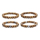 Natural Wood & Synthetic Hematite Round Beaded Stretch Bracelet for Women(BJEW-JB09148)-1