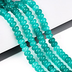 Dyed Natural White Jade Beads Strands, Rondelle, Light Sea Green, 6~6.5x4~4.5mm, Hole: 1mm, about 86~90pcs/strand, 14.57~15.16''(37~38.5cm)(X-G-T139-59A-09)