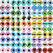 1 Bag Glass Doll Eyes Cabochons, for Doll Making, Half Round/Dome, Mixed Color, 12x4mm(DIY-GF0008-70B)