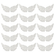 15Pcs Cloth Ornament Accessories, for Garment Decoration, Christmas Theme, Wing, Silver, 12.5x7cm(DIY-DC0002-64B)