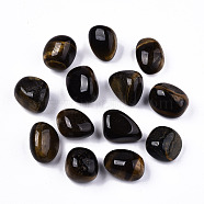 Natural Tiger Eye Beads, Tumbled Stone, Vase Filler Gems, No Hole/Undrilled, Nuggets, 19~30x18~28x10~24mm 250~300g/bag(G-N332-002)