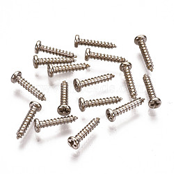 M1.6 Iron Screw, Slotted, Nickle Plated, 8x1.6mm, about 10000pcs/1000g(TOOL-R121-01-1.6x8)