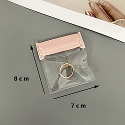 Rectangle Plastic Anti-oxidation Jewelry Zip Lock Bags, Top Seal Bags for Rings Earrings Bracelets Storage, Clear, 8x7cm, Unilateral Thickness: 7.8 Mil(0.2mm)(PW-WG11960-01)