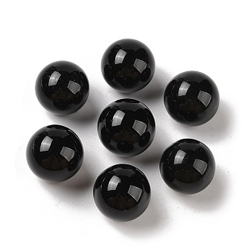 Natural Black Onyx(Dyed & Heated) No Hole Sphere Beads, Round, 16mm