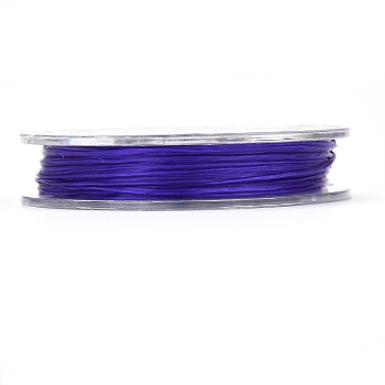 Strong Stretchy Beading Elastic Thread, Flat Elastic Crystal String, Mauve, 0.8mm, about 10.93 yards(10m)/roll