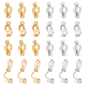 40pièces 2 couleurs de boucles d'oreilles à clips en laiton. avec boucle(KK-UN0001-76)-1