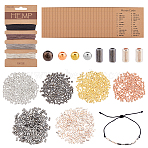DIY Plastic Braided Bead Bracelet Making Kit, Mixed Color, 3~78x1~79x0.4~3.5mm, Hole: 1~1.6mm(DIY-DC0003-07)