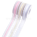3 Roll 3 Colors Polyester Flower Embroidery Lace Ribbon, Garment Accessories, Mixed Color, 1-1/4 inch(31mm), about 10.00 Yards(9.14m)/Set(OCOR-CY0001-37)