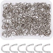 300Pcs Brass Links, U Shaped, Platinum, 5.5x4x2mm, Hole: 1mm(KK-FH0002-77P)