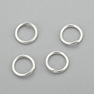 304 Stainless Steel Jump Rings, Open Jump Rings, Silver, 10x1mm, Inner Diameter: 8mm(X-STAS-H380-09S-N)