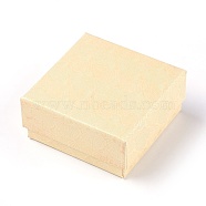 Cardboard Box, Square, Light Yellow, 7.5x7.5x3.5cm(CBOX-G017-04)