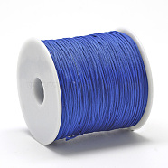 Polyester Cords, Blue, 0.8mm, about 131.23~142.16 yards(120~130m)/roll(OCOR-Q037-14)