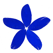 Eco-Friendly Sheepskin Leather Big Pendants, Leaf, Blue, 76x33x1.5mm, Hole: 1.5mm(X-FIND-S301-10H)