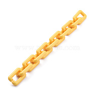 Handmade Opaque Acrylic Cable Chains, Yellow, Links: 30x20x6mm, 39.37 inch(1m)/strand(AJEW-JB00665-05)