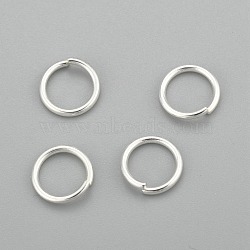 304 Stainless Steel Open Jump Rings, Round, Silver, 10x1mm, 18 Gauge, Inner Diameter: 8mm(X-STAS-H380-09S-N)