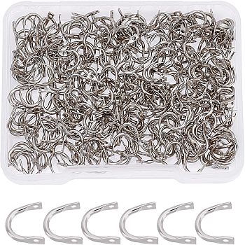 300Pcs Brass Links, U Shaped, Platinum, 5.5x4x2mm, Hole: 1mm