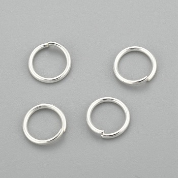 304 Stainless Steel Jump Rings, Open Jump Rings, Silver, 10x1mm, Inner Diameter: 8mm