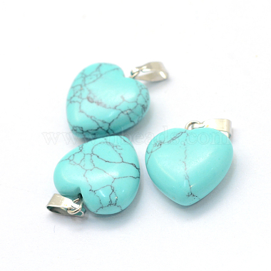 Heart Natural & Synthetic Mixed Stone Pendants(X-G-Q371-M)-3